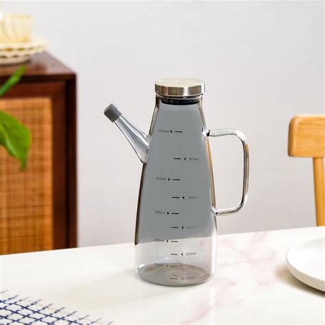 Multipurpose Borosilicate Grey Glass Jar 1000ml Online - Premium Oil ...
