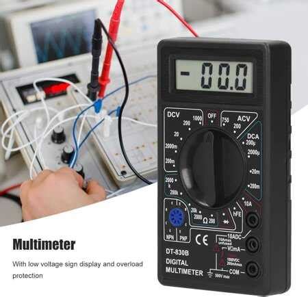 Black DT830B Digital Multimeter Without Battery | GorsuElectronic