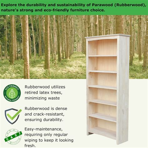 International Concepts Unfinished Wood 6-Shelf Bookcase (32-in W x 72 ...