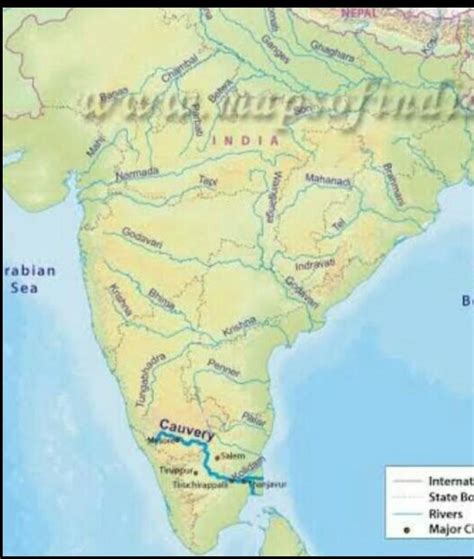 locate Kaveri river on political map of India - Brainly.in