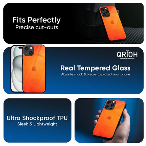 Tangy Orange iPhone 17 Pro Glass Back Cover - Flat 35% Off On iPhone 17 ...