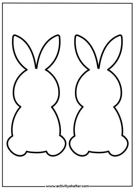 Printable Bunny Outline Template