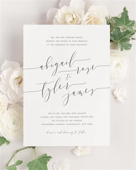 Romantic Wedding Invitation Wording