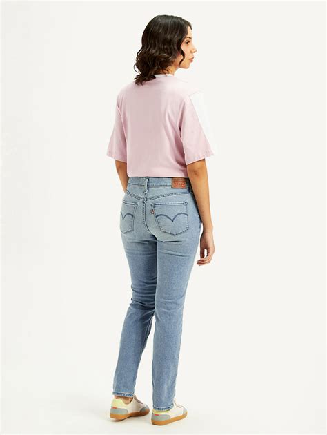 Women's 312 Light Blue Straight Fit Mid Rise Jeans – Levis India Store