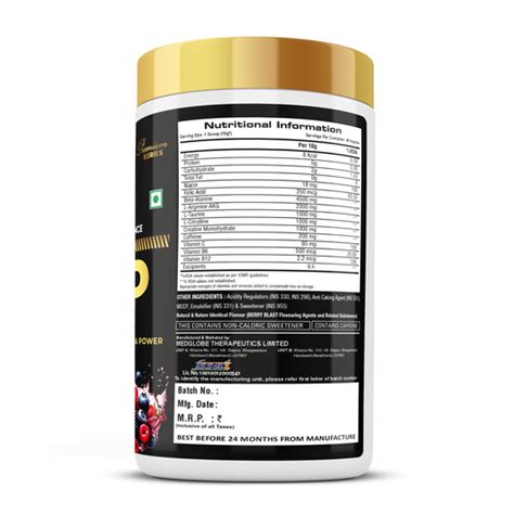 Premium Series AMP Pre Workout - 400gm (40 Servings) – HERCULES NUTRA ...
