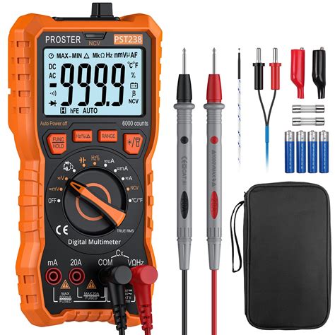 Proster Multimeter Trms 6000 Counts Auto Manual Range Multimeter Tester ...