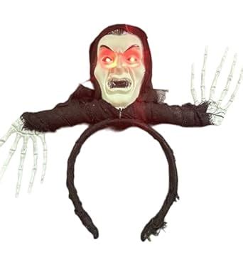 Buy JAGMAG My Party Suppliers Skull Light & Sound Hairband, Halloween ...