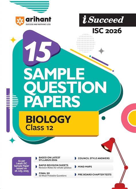 Arihant i-Succeed ISC Sample Question Papers 2026 Biology Class 12 | 15 ...