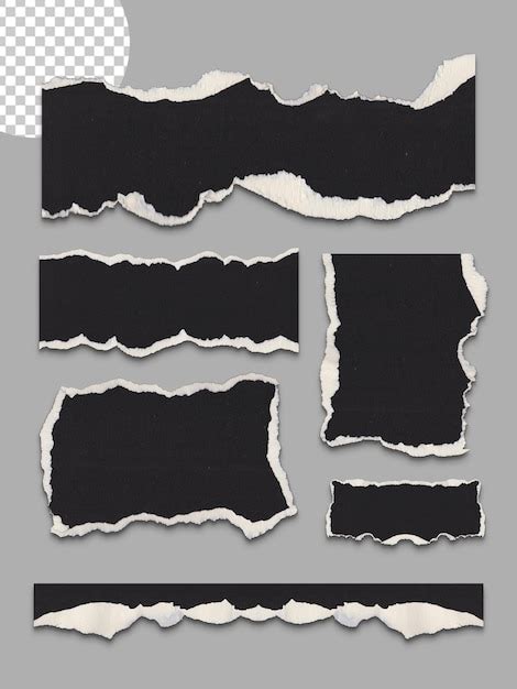 Psd ripped torn paper sheets collection and set of ripped torn papers ...