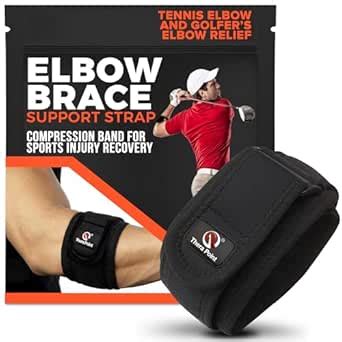 Buy Thera Point Acupressure + Thermal Elbow Support Strap/Brace for ...
