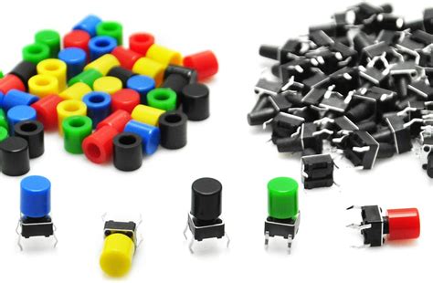 Gikfun 50Pcs 6x6x9mm Tact Tactile Push Button Momentary Micro Switch ...