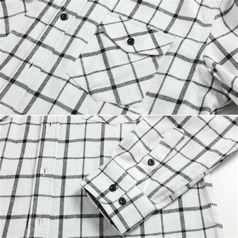 Buy Men's Plaid Flannel Shirts Long Sleeve Casual Button Down Slim Fit ...