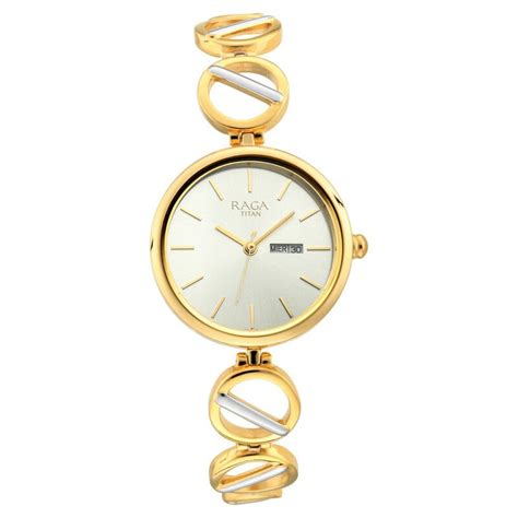 Buy Online Titan Raga Viva Silver Dial Analog with Day and Date Metal ...