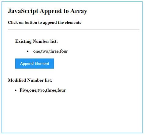Image result for JavaScript Append to Array
