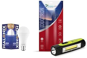 Halonix Prime 12W B22 Inverter rechargebale Emergency led Bulb (Pack of ...