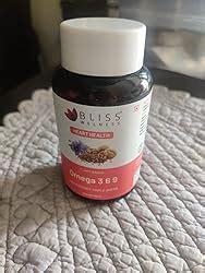 Bliss Welness Organic Omega 3 6 9 2000mg | Omega3 ALA 1000mg Omega 6 LA ...