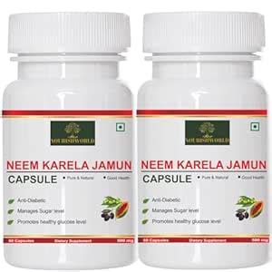 Buy NOURISHWORLD | Diabetic care capsule with Karela, Jamun, Neem, and ...