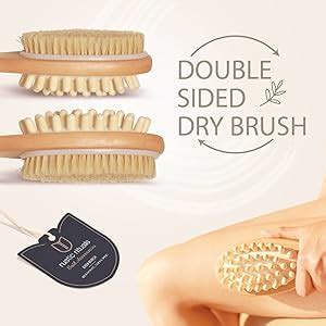 Rustic Rituals Wooden Double-sided Bath Brush With Massager and Long ...