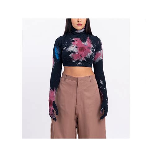 Blood Washed Second Skin Crop Top 2.0 (Black) – HUEMN