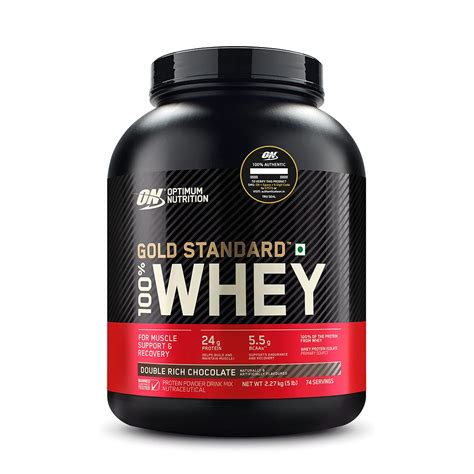 Optimum Nutrition (ON) Gold Standard 100% Whey Protein Powder - 5 lbs ...