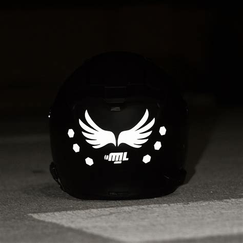 Glowrider Reflective Helmet Sticker - Wings Edition - Moto Loot