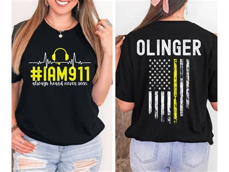 Personalized Thin Gold Line Flag Shirt, Dispatcher Gift, Custom 911 ...