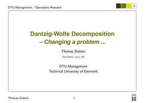 Image result for Dantzig-Wolfe Decomposition Algorithm
