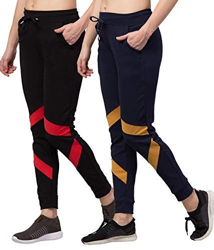 AANGVASTRA Women's Slim Fit Activewear Polyester Trackpants Pack of 2 ...