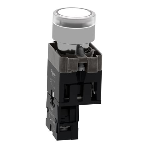 XB2BW31B1C - Illuminated push button, Easy Harmony XB2, metal, flush ...