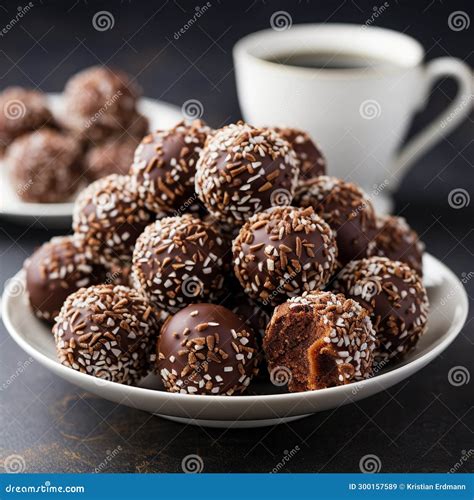 Brigadeiro: Brazilian Chocolate Balls with Condensed Milk Stock ...