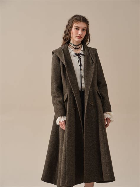 Trista 24 | 100% twill wool hooded coat – Linennaive