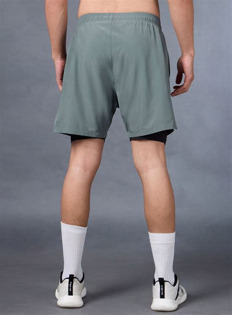 Buy Men's Run Elevate Green Integrated Shorts Online in India | Cult Store