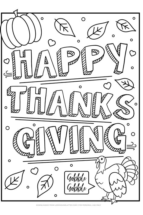 Free printable day of thanks coloring place mats – Artofit
