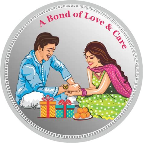 GoldGiftIdeas 999 Pure Silver Rakshabandhan Coin for Sister, Silver ...