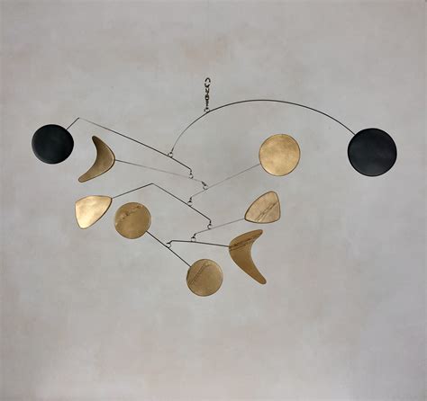Brass and Black Hanging Mobile, Kinetic Mobile, Art Mobile, Modern ...