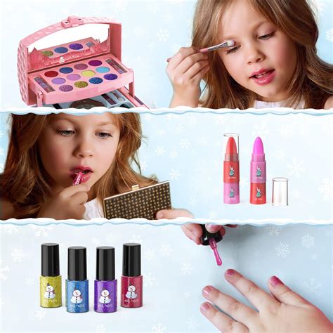 Buy PERRYHOME Kids Makeup Kit for Girl 35 Pcs Washable Real Cosmetic ...
