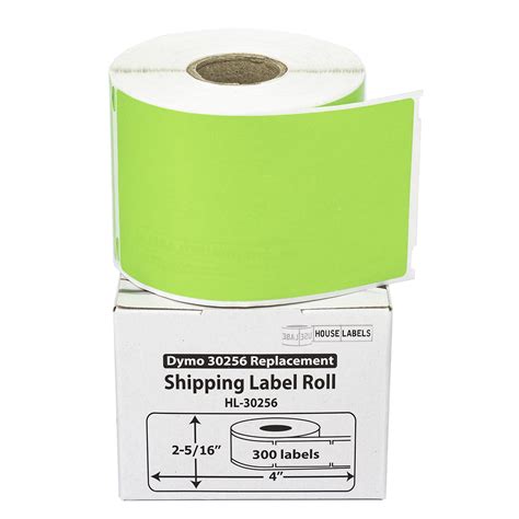 HOUSELABELS Compatible DYMO 30256 GREEN Shipping Labels (2-5/16" x 4 ...