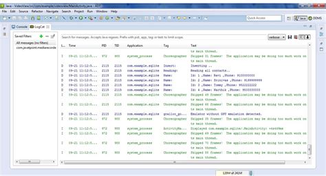 Android SQLite Tutorial 的图像结果