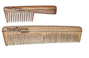 Buy Healthy Ideas combo of 2 Herbal Neem Wood Comb (Comfort & Basic 7.5 ...