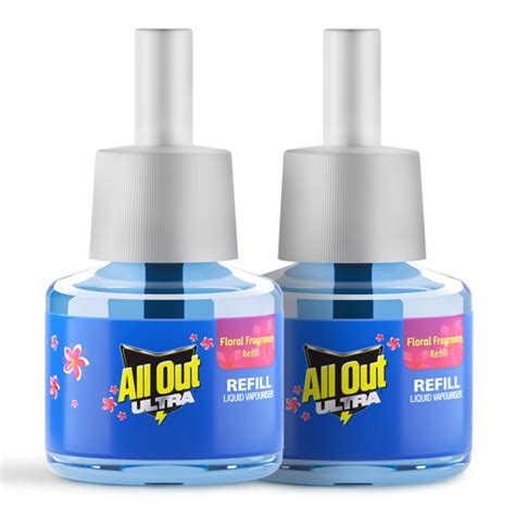 All Out Ultra Mosquito Repellant Refill, Floral Fragrance, 2 units ...