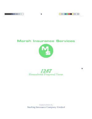 Household Insurance Proposal Form - Blank Fillable Template | Fill Out ...