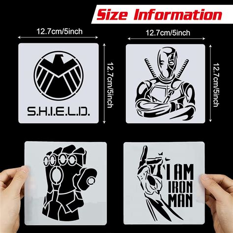 CZONG 25 Pcs Superhero Stencils for Painting on Wood India | Ubuy
