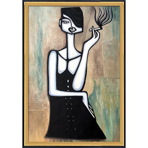 ArtistBe Bad Habits Reproduction Elwira Pioro Black/Gold Wood Framed 27 ...