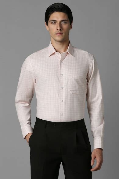 Buy Men Pink Slim Fit Check Full Sleeves Formal Shirt Online - 39675406 ...