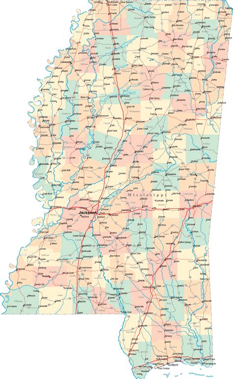 Mississippi Road Map