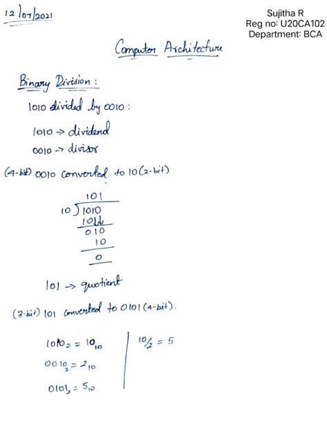 Image result for Binary Division Computer. Method