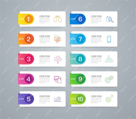Infographics with steps and options | Premium Vector