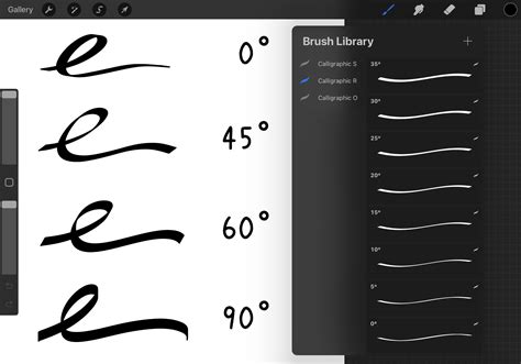 Procreate Round Calligraphic Brushes Graphic by 103cia · Creative Fabrica