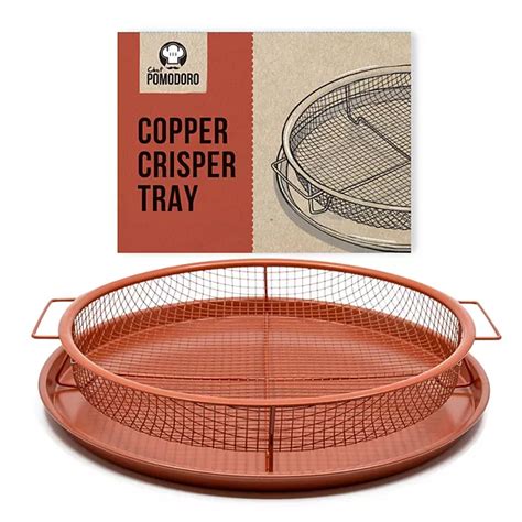 Chef Pomodoro Copper Crisper Tray, Deluxe Air Fry In Your Oven, 2-piece ...
