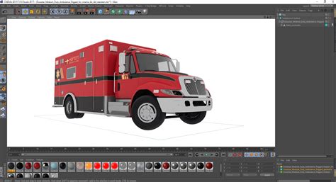 3D Durastar Medium Duty Ambulance Rigged for Cinema 4D | 3D Molier ...